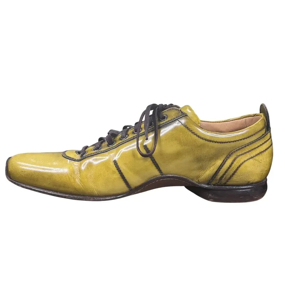Per Antoni by Calzoleria Toscana Italian Yellow Patina Oxfords Size 44 US 10.5